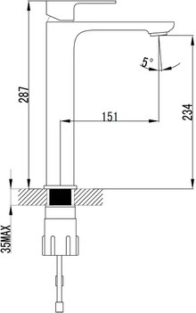 Смеситель Bien Casso BL21003105 для раковины