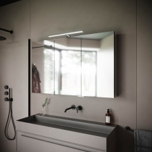 Зеркальный шкаф для ванной комнаты SANCOS Hilton 1200x148х740 мм с LED подсветкой, арт. Z1200