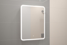 Зеркало-шкаф Континент Elliott LED 60х80 с розеткой и подсветкой