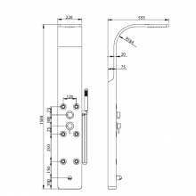 Душевая панель RGW Shower Panels SP-03 матовый хром