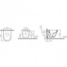 Унитаз подвесной VitrA Integra 7040B003-0075 безободковый с сиденьем микролифт